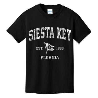 Siesta Key FL Vintage Nautical Boat Anchor Flag Sports Kids T-Shirt