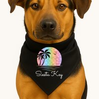 Siesta Key Florida Vacation Beach Island Family Group USA-Made Doggie Bandana