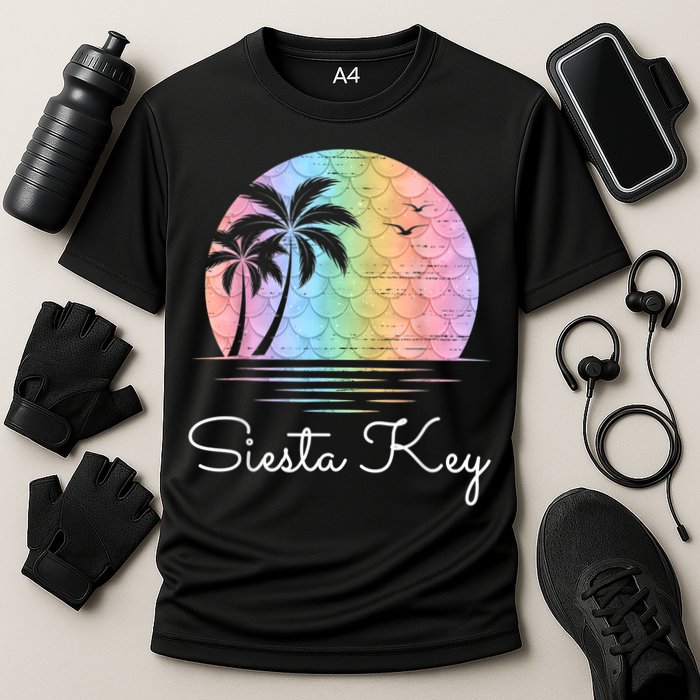 Siesta Key Florida Vacation Beach Island Family Group Cooling Performance Crew T-Shirt