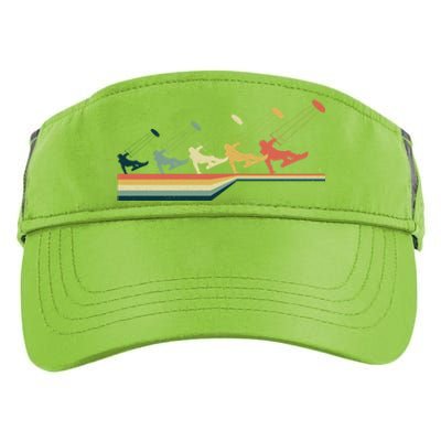 Snow Kiting Funny Gift Vintage Retro Meaningful Gift Adult Drive Performance Visor