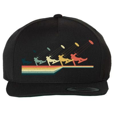 Snow Kiting Funny Gift Vintage Retro Meaningful Gift Wool Snapback Cap