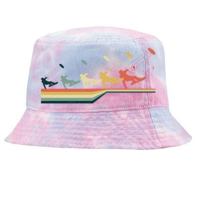 Snow Kiting Funny Gift Vintage Retro Meaningful Gift Tie-Dyed Bucket Hat