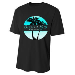 Siesta Key Florida Palm Trees Souvenir Performance Sprint T-Shirt