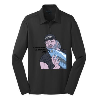 Shimano Kissing Fish N Sinking Piss Silk Touch Performance Long Sleeve Polo