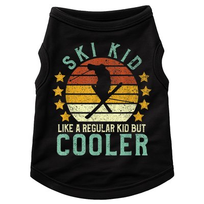 Ski Kids | Funny Young Vintage Skier Skiing Lover Gift Doggie Tank