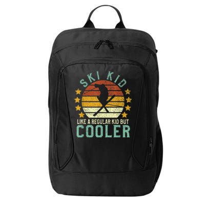 Ski Kids | Funny Young Vintage Skier Skiing Lover Gift City Backpack