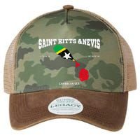 St Kitts Flag And Map St Kitts And Nevis Coordinates Legacy Tie Dye Trucker Hat