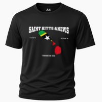 St Kitts Flag And Map St Kitts And Nevis Coordinates Performance Shirt
