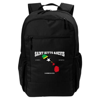 St Kitts Flag And Map St Kitts And Nevis Coordinates Backpack