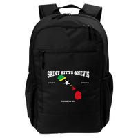 St Kitts Flag And Map St Kitts And Nevis Coordinates Backpack