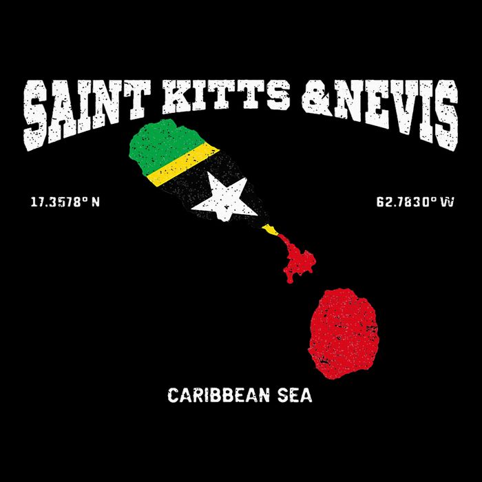St Kitts Flag And Map St Kitts And Nevis Coordinates Wool Snapback Cap