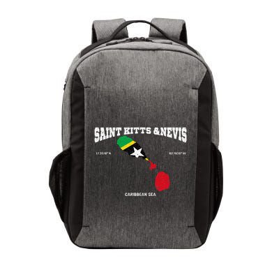 St Kitts Flag And Map St Kitts And Nevis Coordinates Vector Backpack