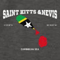 St Kitts Flag And Map St Kitts And Nevis Coordinates Vector Backpack