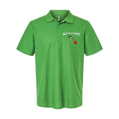 St Kitts Flag And Map St Kitts And Nevis Coordinates Softstyle Adult Sport Polo