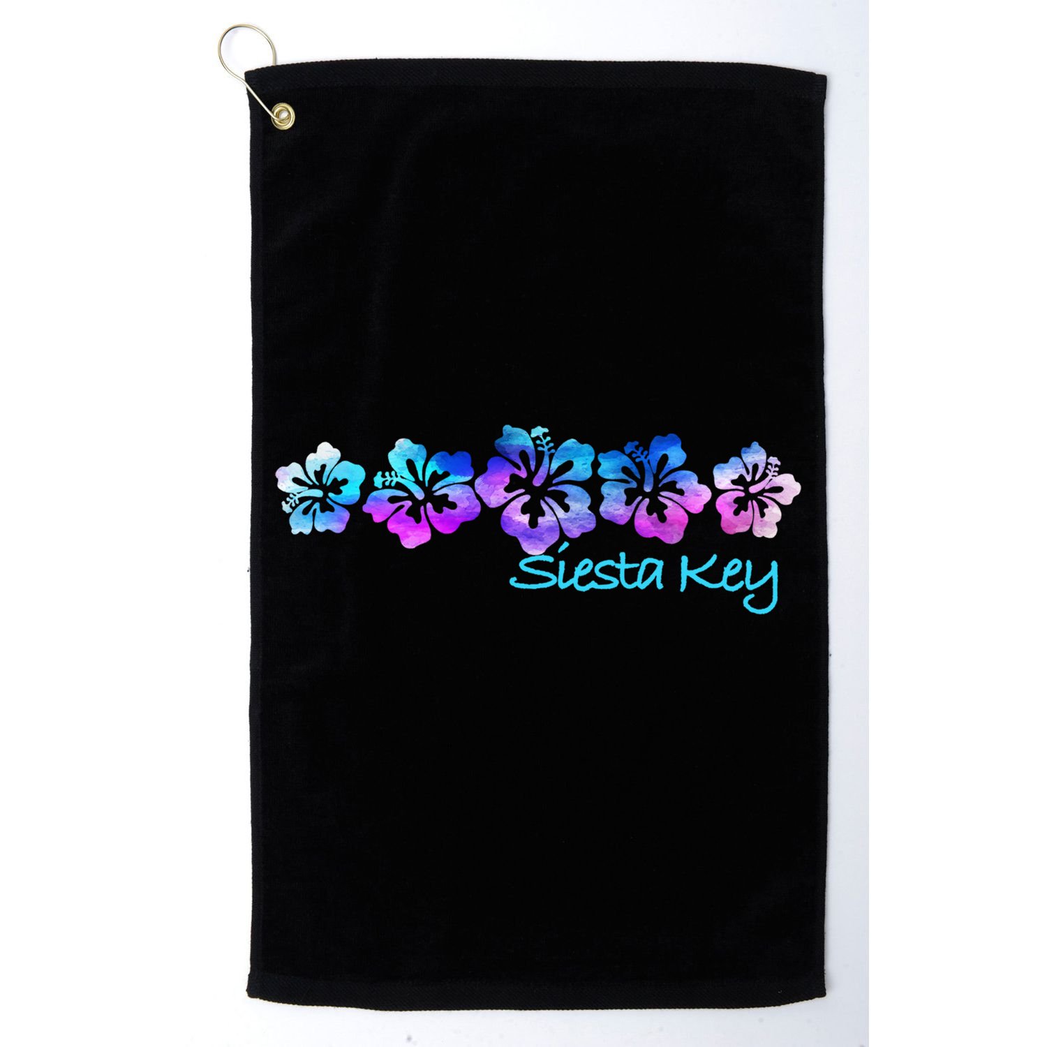 Siesta Key Florida Tropical Flower Great Giftgiftvacation Beach Gift Golf Towel