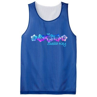 Siesta Key Florida Tropical Flower Great Giftgiftvacation Beach Gift Mesh Reversible Basketball Jersey Tank