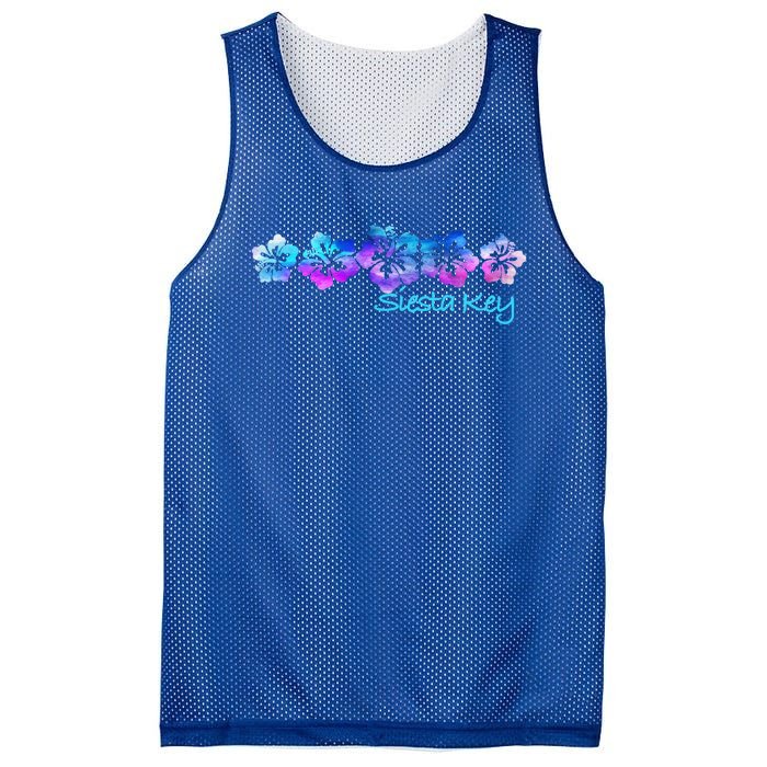 Siesta Key Florida Tropical Flower Great Giftgiftvacation Beach Gift Mesh Reversible Basketball Jersey Tank