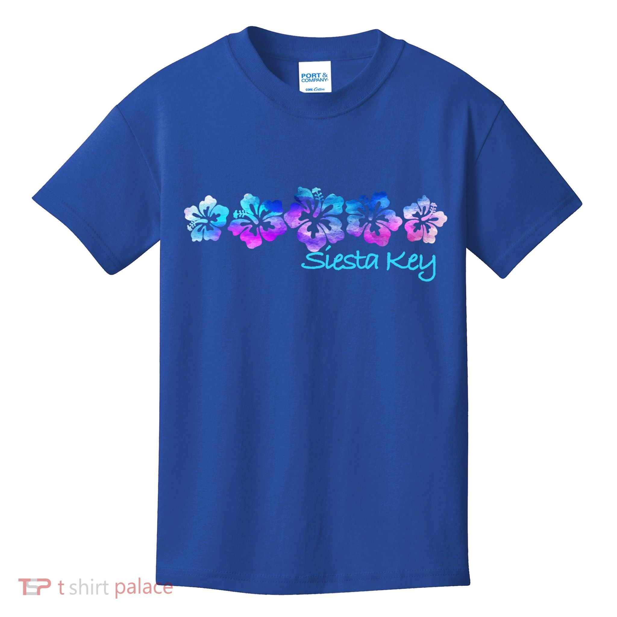 Siesta Key Florida Tropical Flower Great Giftgiftvacation Beach Gift Kids T-Shirt