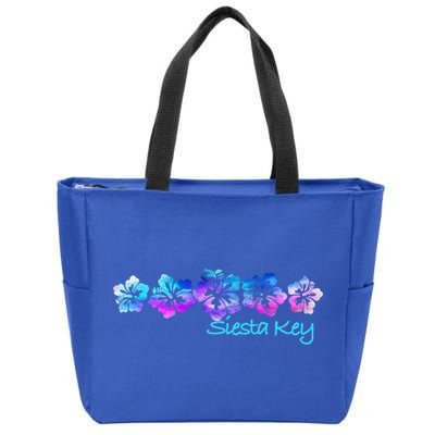 Siesta Key Florida Tropical Flower Great Giftgiftvacation Beach Gift Zip Tote Bag