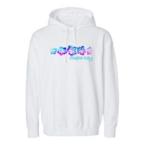 Siesta Key Florida Tropical Flower Great Giftgiftvacation Beach Gift Garment-Dyed Fleece Hoodie