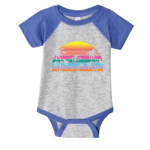 Siesta Key Florida Retro Beach Vacation Souvenir Summer West Great Gift Infant Baby Jersey Bodysuit