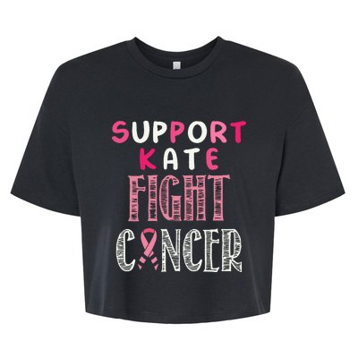 Support Kate Fight Cancer Kate Middleton Bella+Canvas Jersey Crop Tee