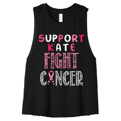 Support Kate Fight Cancer Kate Middleton Women's Racerback Cropped Tank