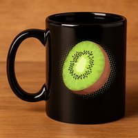 Summer Kiwi Fruit 11oz C Handle Ceramic Mug
