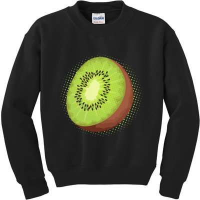 Summer Kiwi Fruit Kids Sweatshirt