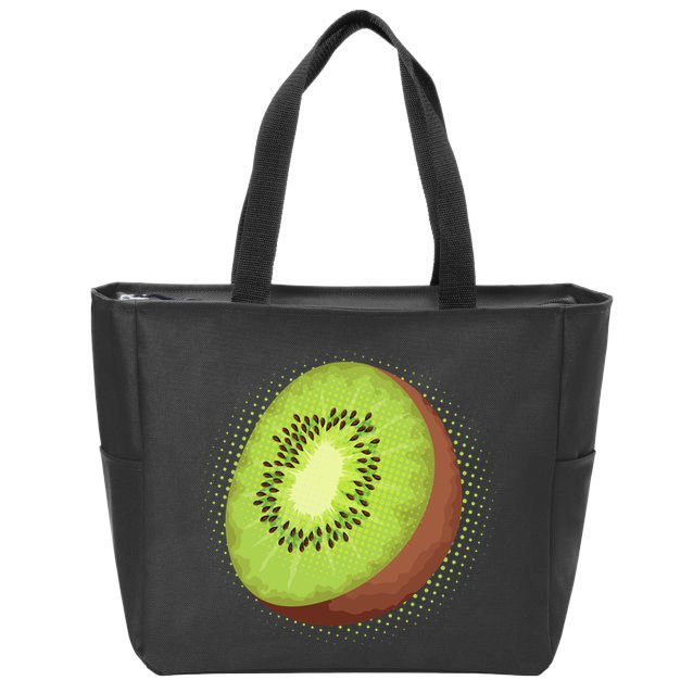 Summer Kiwi Fruit Zip Tote Bag
