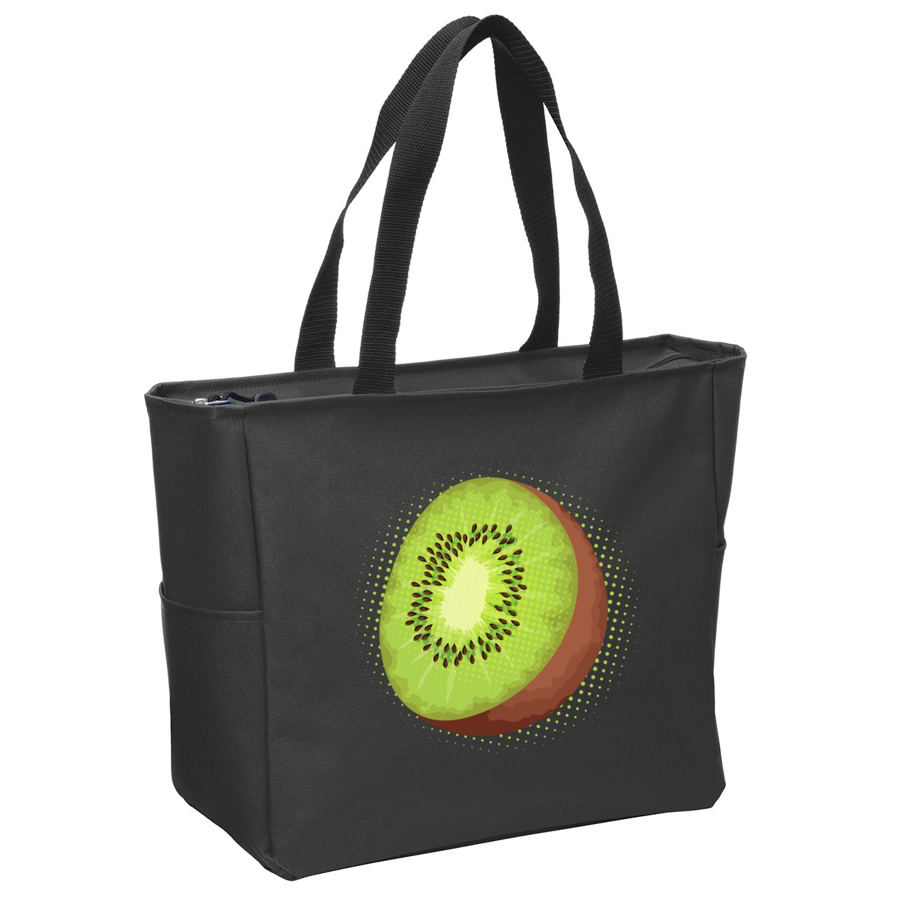 Summer Kiwi Fruit Zip Tote Bag