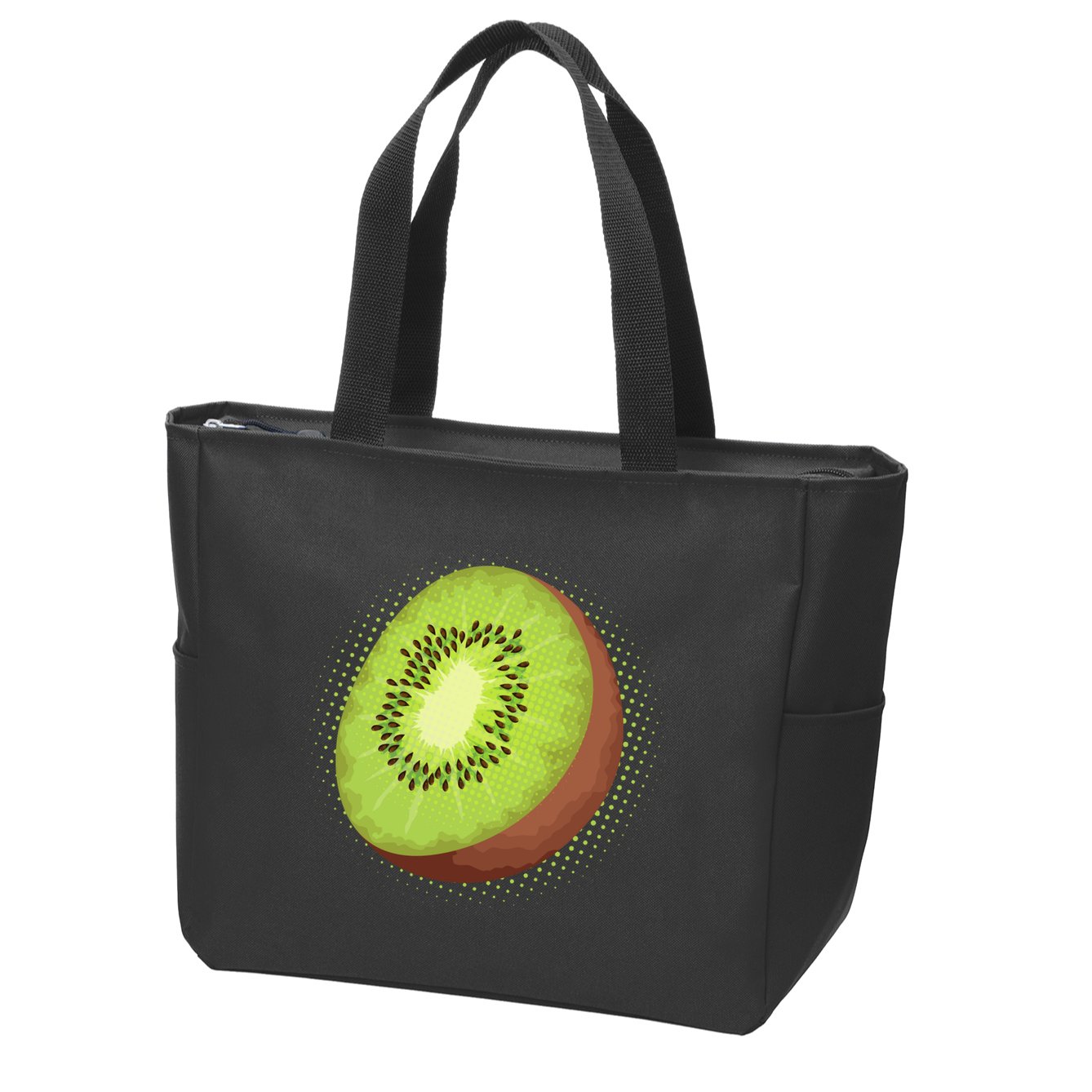 Summer Kiwi Fruit Zip Tote Bag