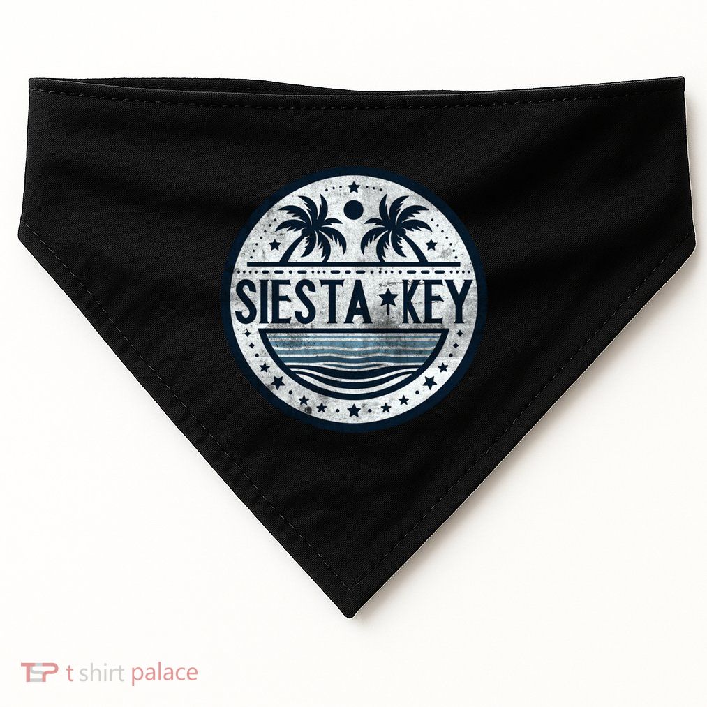 Siesta Key Florida Siesta Beach Fl Beaches Great Gift USA-Made Doggie Bandana