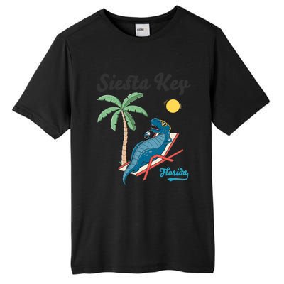 Siesta Key Gift Florida Beach Dinosaur Family Vacation Cute Gift Tall Fusion ChromaSoft Performance T-Shirt