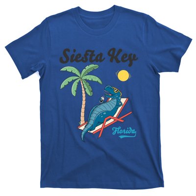 Siesta Key Gift Florida Beach Dinosaur Family Vacation Cute Gift T-Shirt