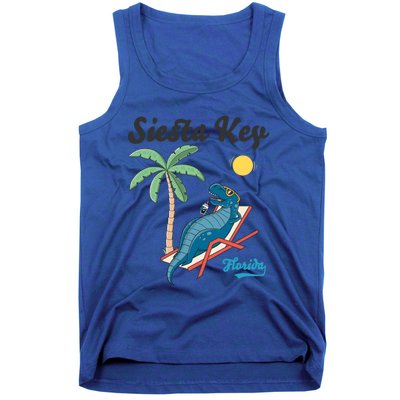 Siesta Key Gift Florida Beach Dinosaur Family Vacation Cute Gift Tank Top