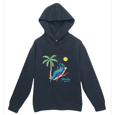 Siesta Key Gift Florida Beach Dinosaur Family Vacation Cute Gift Urban Pullover Hoodie