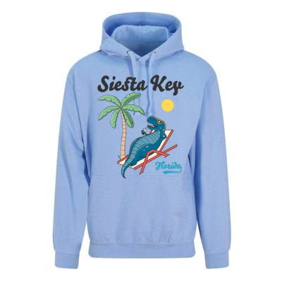 Siesta Key Gift Florida Beach Dinosaur Family Vacation Cute Gift Unisex Surf Hoodie