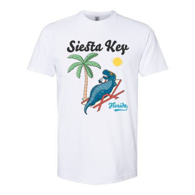 Siesta Key Gift Florida Beach Dinosaur Family Vacation Cute Gift Softstyle CVC T-Shirt