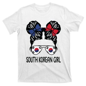 South Korean Girl Messy Hair South Korea Pride Womens Kids T-Shirt