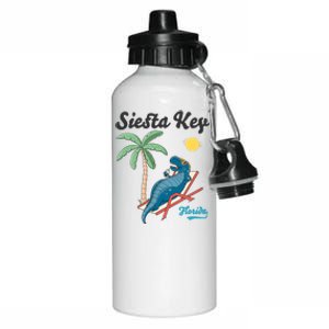 Siesta Key Gift Florida Beach Dinosaur Family Vacation Funny Gift Aluminum Water Bottle