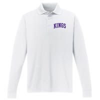 Sacramento Kings Gift Performance Long Sleeve Polo