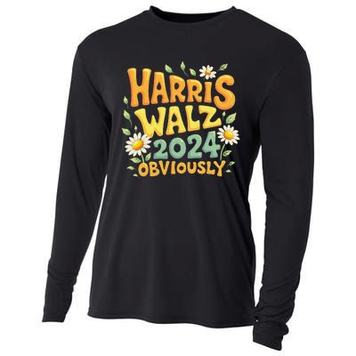 Support Kamala Harris Walz 2024 Obviously Kamala Harris 2024 Cooling Performance Long Sleeve Crew