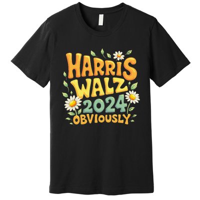 Support Kamala Harris Walz 2024 Obviously Kamala Harris 2024 Premium T-Shirt