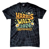 Support Kamala Harris Walz 2024 Obviously Kamala Harris 2024 Tie-Dye T-Shirt