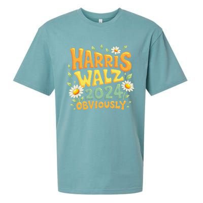 Support Kamala Harris Walz 2024 Obviously Kamala Harris 2024 Sueded Cloud Jersey T-Shirt