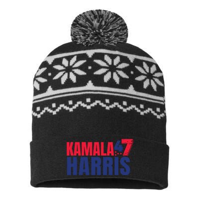 Senator Kamala Harris In 2020 | Distressed USA-Made Snowflake Beanie