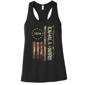 Support Kamala Harris Vote 2024 Democrat Usa President Women's Racerback Tank