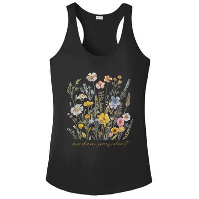 Subtle Kamala Harris Madam President Flower Feminist Feminis Ladies PosiCharge Competitor Racerback Tank