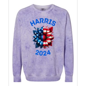 Sunflower Kamala Harris 2024 Colorblast Crewneck Sweatshirt